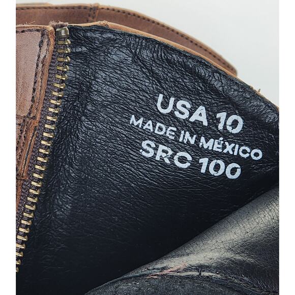 Sterling River Women’s Brown Leather Ankle Boots Buckle Zip Size 10M - Picture 10 of 10